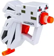 Nerf MicroShots Minecraft Ghast Mini Blaster, Minecraft Ghast Mob Design, Includes 2 Official Nerf Elite Darts, Pull-Down Priming Handle