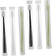 BEBEMOKO 6pcs Portable Manual Toothbrushes with Bristles for Home and Travel Lightweight Micro for Cleaning and Gum Care