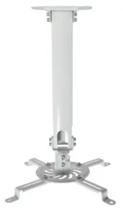 Universal Extending Ceiling Projector Mount, Height Adjustable Projection, Wh...