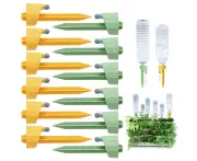 12 Pack Self Watering Spikes for Plants, Vacation Automatic Insert Irrigation Devices, Plant Water System with Adjustable Control Valve Switch Design for H