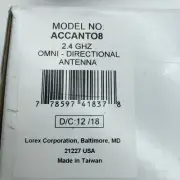 Lorex - 2.4 GHZ OMNI-Directional Antenna Model ACCANTO8 Range Extender