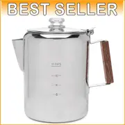 Lightweight & Durable Outdoor Percolator - 12-Cup Stainless Steel Coffee Maker