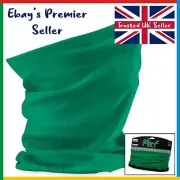 KELLY GREEN Beechfield * 3 in 1 Face Cover Morf * Snood Scarf * Breathable Mask