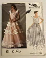 Vogue 1146 Vintage 70s Sewing Pattern Size: 8 BILL BLASS Sleeveless Dress