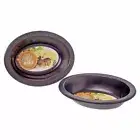 2PCE Bake Non Stick Oval Pie Dish Pan Tray Bake Baking Mould Tin 14x10cm