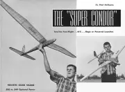 Model Airplane Plans (FF/RC): Super Condor 72" Slope Soarer (.020-.049 pwr opt)