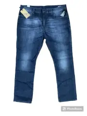 Buffalo David Bitton Mens Ash-X Slim Fit Stretch Jeans Dark Blue 40x32