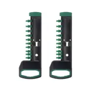 2pcs Socket Organizer 1/4" Drive x 12 Clips Portable Socket Clip Holder, Green