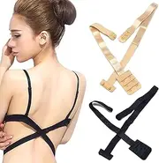 [dinghaole] 2 Pairs Low Back Bra Converter Bra Straps, Soft Comfortable Women's Adjustable Low Back bra Strap, for Backless Dress for Ladies Girls Dress Wedding Party