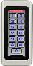 Retekess Access Control Keypad Door Keypad Outdoor Waterproof IP68 Metal Case RFID 125KHz Keypad Single Door Stand-Alone with 2000 Users for Outdoor and Indoor Wiegand 26 bit I/O (Silver)
