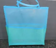 Walker Large Tote Mesh Needlepoint Project Bag 15.5"x20" - Mint/Aqua