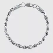 Mens Rope Bracelet - 6mm (Silver) Bracelets