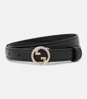 [Gucci] Gucci Blondie Interlocking G leather belt Inch 27.5 black