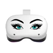 Female Anime Eyes Eyelashes Vinyl Decal Fits: Oculus Quest Rift PSVR VR Headset