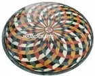 36" x 36" Marble Coffee Side Table Top Gemstones Inlaid Work a Beautiful Table