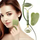 Natural Guasha Facial Jade Scraper Roller Face Body Gua Sha Board Massager Tool