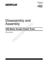 Caterpillar 16H Grader Power Train Disassemb Assembly Service Manual ser ATS1-Up
