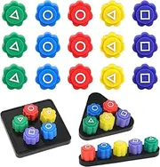 Lucywey Gonggi Stones Set with 5 Smooth Stones & Black Carry Bag (Triangle/Square/Rectangle) - Large Traditional Korean Throwing Game for Children & Adults