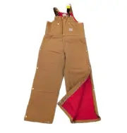 Carhartt Overalls Men R38 Quilted Insulated Zip to Waist Duck Overalls Bib 32x30
