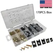 170X Auto Car U-Clip U Nut and Screw Assortment Kit for Dash Door Panel Interior (for: Subaru)