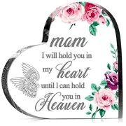 Blulu Sympathy Gift Mother Memorial Gift Crystal Decor 4 x 4 x 0.4 Inches