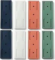 8-Pack Self Adhesive Power Strip Holder, Plug-in Socket Fixer Bracket Stand Surge Protector Fixator Desk Wall Mount Punch Free for Kitchen Home and Office