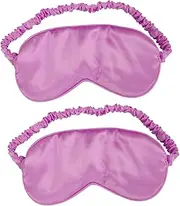 NIYANGLE 2Pcs Silk Sleep Mask with Head Strap Eye Mask for Men Comfortable Light Blocking Design for Enhanced Sleep