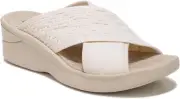 BZees Womens Sundance Slide Sandal Eggnog Beige 7.5M