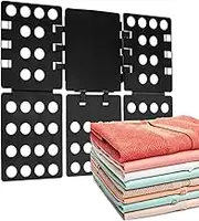 iDopick Shirt Folder Clothes Folding Board One-Hand Operation Laundry Folding Tool, Non-Slip Silicone Buckles, Plastic Laundry Folders Collapsible Liner for Easy Storage and Trave for All Garments
