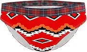 [Tiunyeah] Ladies Underwear Stretch Geometric Red Women Panties Hipster Briefs Bikini Panty S