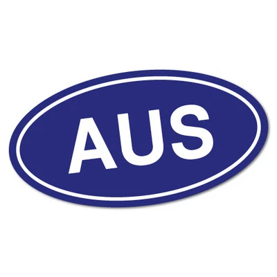 Aus Country Code Oval Label Sticker Aussie Car Flag 4x4 Funny Ute #5180EN