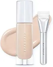 Wakemake Water Glow Coating Foundation 30ml (23 Beige), Foundation Brush 1ea, Korean Glass Skin Foundation, Made in Korea (Pack of 2)