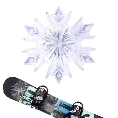 Snowboard Stomp Pad,3D Clear Snowflake Stomp Pad Snowboard Grip Pad