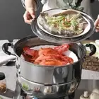 Multipurpose Stainless Steel Cookware Soup Steaming Pot Induction Cooker Gas