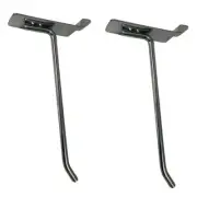 6" Slatwall Hook Panel Display Hooks, 1/4" Thickness Metal, Chrome - PACK 2