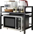 Microwave Shelf, 2-Tier Expandable Microwave Oven Stand, Kitchen Utensil Storage