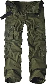 [Leward] Men's Cotton Casual Military Army Cargo Camo Combat Work Pants with 8 Pocket