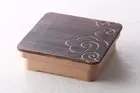 5.9 inch Shokado bento box, cloud pattern, Hakoya Tsuneyoshi Black