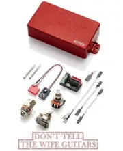 EMG HA RED ALNICO HUMBUCKER SIZED SINGLE COIL PICKUP SHORT SHAFT POTS & WIRING