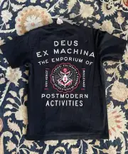 New Deus Ex Machina Embroidered Motorcycles Venice Black T Shirt XS Black