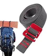 Straps with Buckles, Securing Straps Nylon Rope 0.79 x 59 mm, Quick Release Adjustable Alloy Buckle, Bag Luggage Straps, Hiking Climbing Tension Belts for Outdoor Adventure, Travel Gear