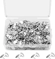 400Pcs Silver Thumb Tacks, Flat Push Pins for Bulletin Board, Cork Board Wall Hangings, Desk Decor Organization