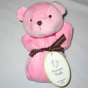 New Carter's Precious Firsts Mini Security Blanket Lovey Plush Pink Teddy Bear