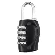 Combination Lock, 4 Digit Outdoor Padlock Waterproof Locker Lock, Black