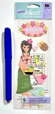 Jolee's Hawaii Stickers Scrapbooking Embellishment Card Making