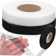 Veemoon 2 Rolls Iron Hem Tapes Double Sided No Sew Fabric Tape for Quick Hemming Repairs Wide Yards Total for Crafting Sewing Projects Invisible Finish