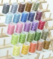 25 Mini Cones 550yards Variegated Polyester Embroidery Machine Thread.