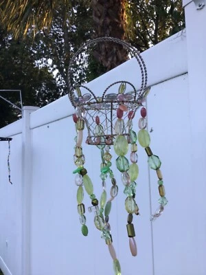 Sun-catcher with 7 strands 120 sun catching beads hand made in the USA Gift wrap