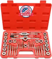 40 machos troqueles maestros Kit de herramientas esenciales para enhebrar roscas