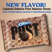 Post Malone Oreo Cookies ON HAND FAST SHIP 10.68 Oz Salted Caramel Shortbread